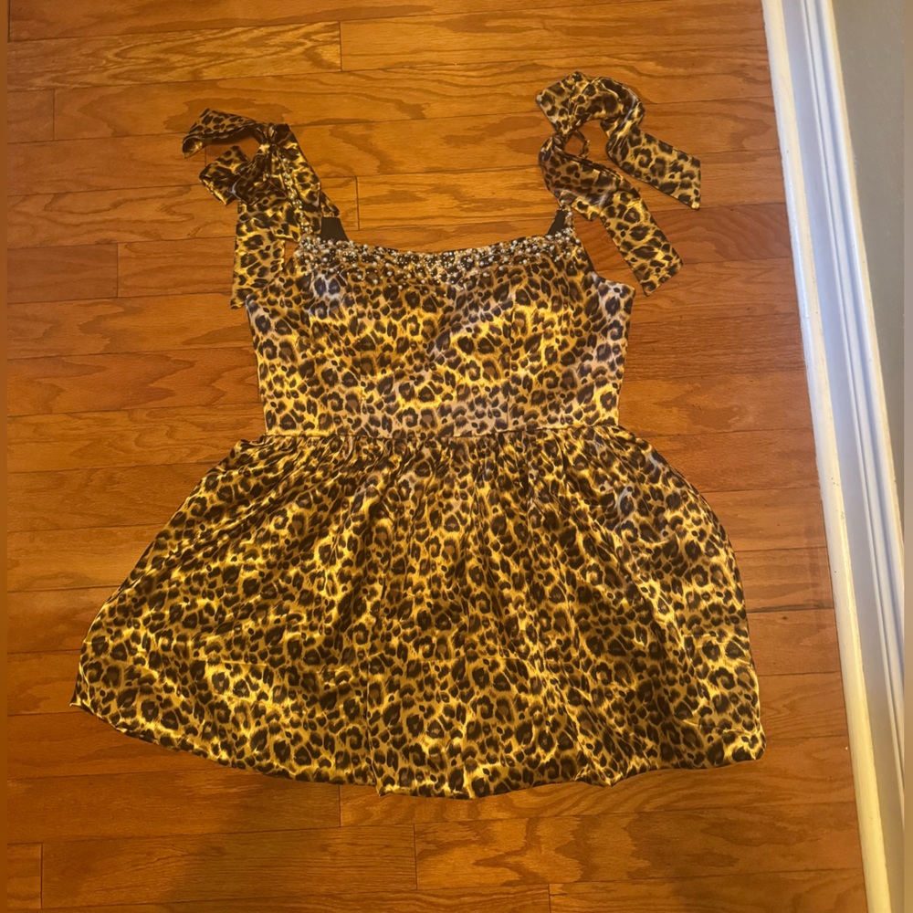 Leopard Print Mini Dress